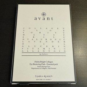 AVANT Skincare Hydra-Bright Collagen Eye Restoring Pads 3 count Full Size NIB